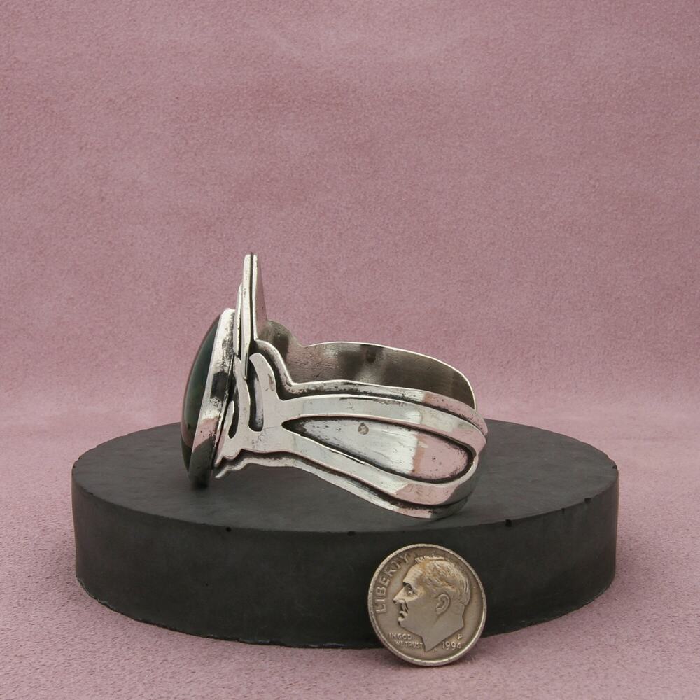patricia karnes stinson sterling silver agate cuff bracelet 5.75in - Picture 2 of 3